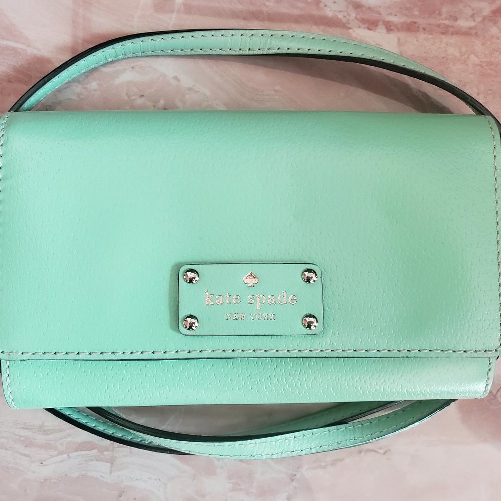 Kate Spade Crossbody Purse, Gorgeous Celeste Jade Green color, MINT NWOT